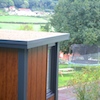 zero maintenance light oak walls used on a Garden Office and Garden Studio