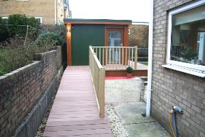 Decking Ramp installed for smooth Wheelchair Access