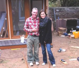 Alex Booth & Amanda Lamb during Filming for the TV Programme – “My Flat Pack Home”