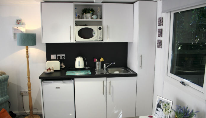 Compact kitchen in a granny annexe