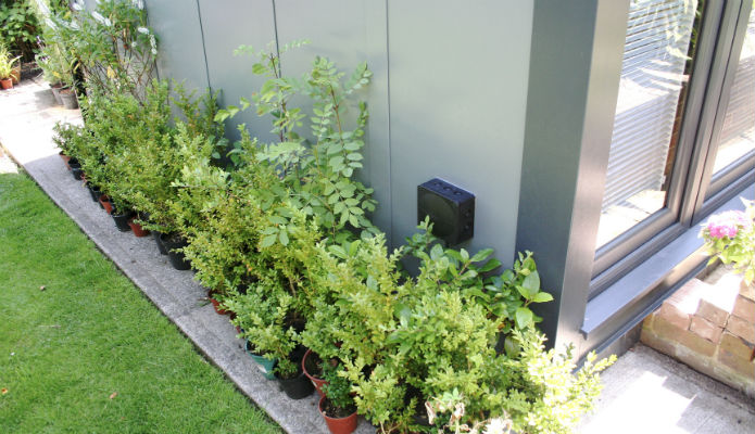 Merlin Grey walls on the QCB garden studio summerhouse