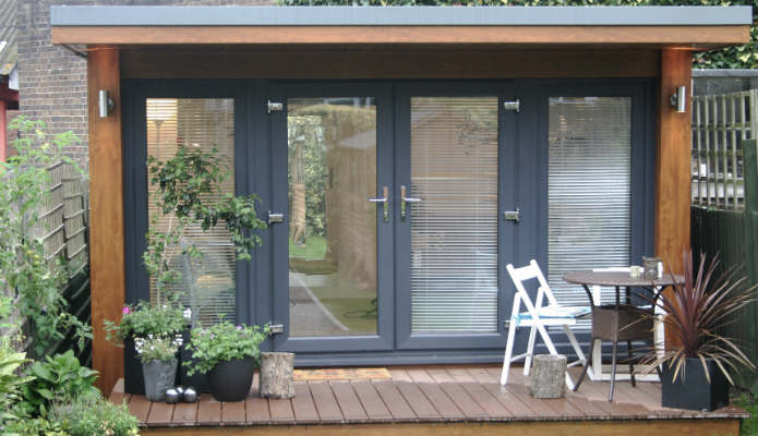 Garden studio used by singing teacher